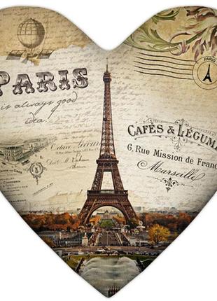 Подушка сердце paris 37x37 см (4ps_15l074)