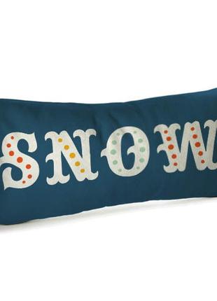 Подушка диванна оксамитова snow 50x24 см (52bp_22ng015)1 фото