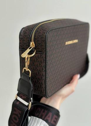 Сумка женская в стиле michael kors crossbody brown4 фото