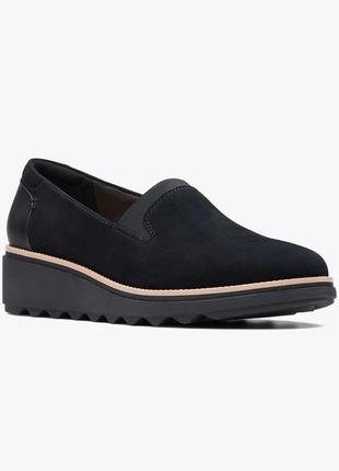 Clarks кожаные (замша) туфли слипоны р. 40 оригинал