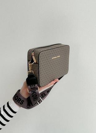 Сумка женская в стиле michael kors crossbody mokko2 фото