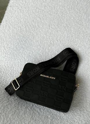 Сумка женская в стиле michael kors crossbody black5 фото