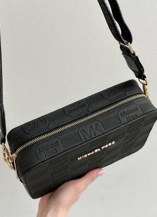 Сумка женская в стиле michael kors crossbody black4 фото