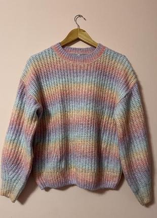 Разноцветный свитер от cropp