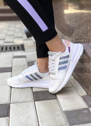 Стильные и очень красивые кроссовки adidas в белом цвете (весна-лето-осень)😍8 фото