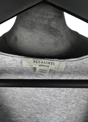 Серая футболка с вырезом allsaints emelyn tonic tee7 фото