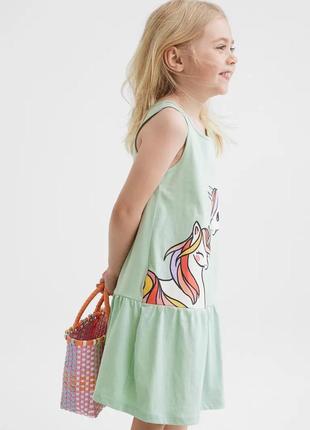 Детское платье сарафан единорожки h&amp;m на девочку 301323 фото