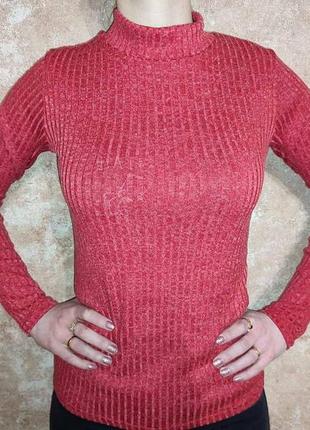 Водолазка жіноча червона весна осінь акрил, гольф жіночий демісезонний колір червоний s m l xl