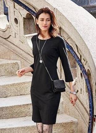 Модное, стильное и женственное черное платье футляр tchibo нитевичка