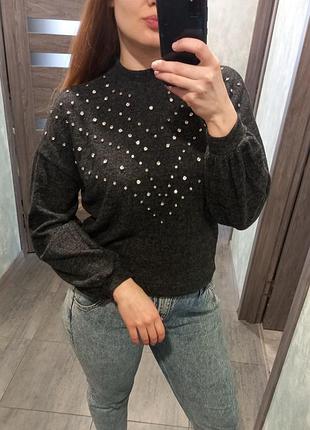 Кофта с камнями свитер женский свитер женский