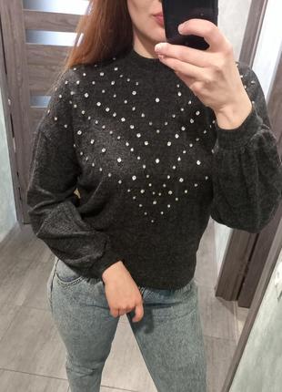 Кофта с камнями свитер женский свитер женский