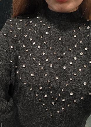 Кофта с камнями свитер женский свитер женский