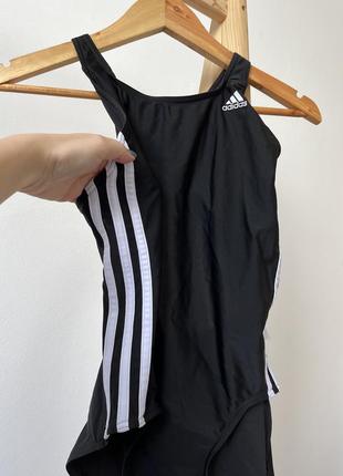 Купальник adidas 3-stripes swimsuit женский спортивный купальник адидас черный для плавания4 фото