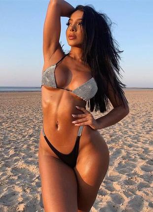 Купальник бікіні з камінням камені супер якості, що не відклеюються ▪️розмір s та m