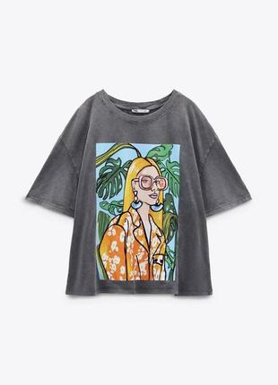 Футболка зара тенниска топ майка zara
