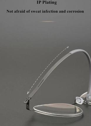 Ультра легкие металлические очки для зрения с диоптриями (-0,5 zeiss)6 фото