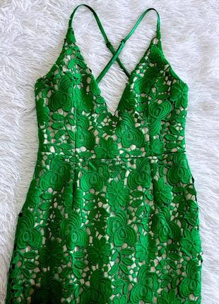 Зеленое кружевное платье asos4 фото