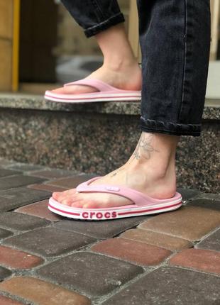 Кроксы в Вьетнамки модель crocs bayband flip цвет pearl женские1 фото