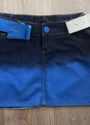 Шикарная джинсовая мини юбка4 фото