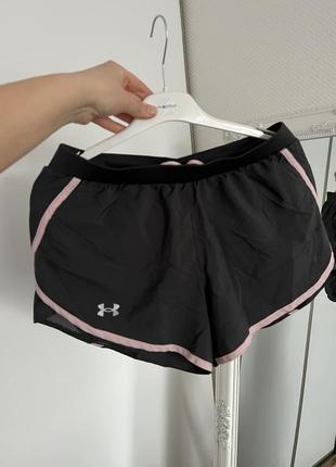Under armour женские черные шорты ua fly by 2.0 short. женские спортивные шорты для бега татренировок. короткие шорты для фитнеса