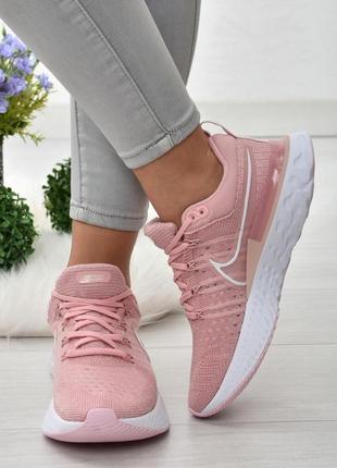 Кросівки nike react infinity run flyknit 2 pink glaze (w) ct2423-600 оригінал