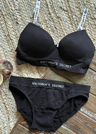 Спортивное  белье victoria’s secret.  хлопковый комплект белья