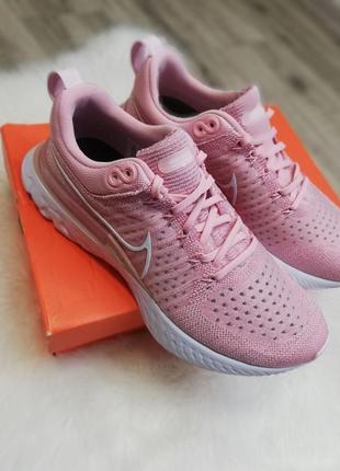 Кроссовки nike react infinity run flyknit 2 pink glaze (w) ct2423-600