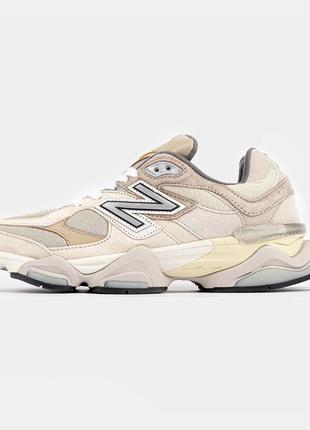 Женские кроссовки new balance 9060 grey beige / smb