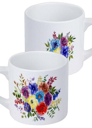 Кружка маленькая букет 170 мл (krd_23m023)