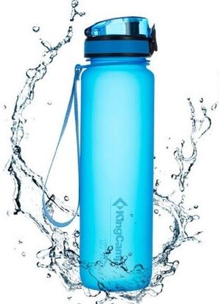 Пляшка для води kingcamp tritan bottle 1000ml (blue)1 фото