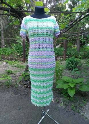 Платье летнее вязаное1 фото
