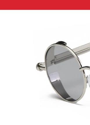 Серебряные круглые стимпанк очки2 фото