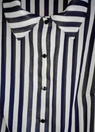 Стильная шифоновая блуза с разрезами по бокам2 фото