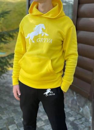 Спортивний зимовий костюм чоловічий теплий кофта + штаны «gryva»