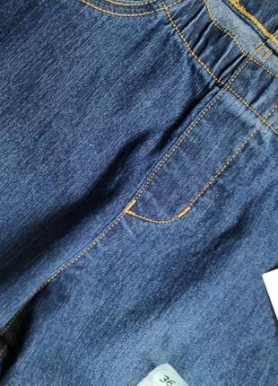 Капри джинсовые синие тонкие бриджы5 фото
