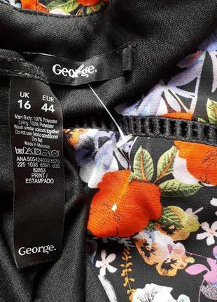 Женское george платье сарафан лето длинное принт цветы маки нарядное шифоновое4 фото