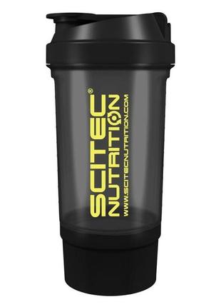 Шейкер scitec 2-х компонентный 500 мл black