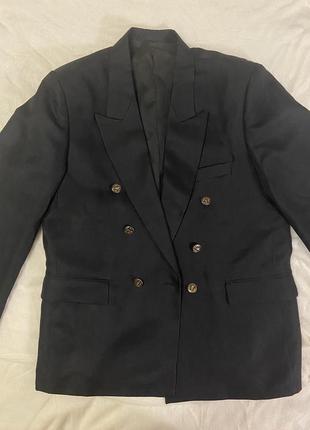 Винтажный черный пиджак