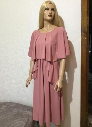 Сукня міді пудрового кольору  asos розмір 8/106 фото