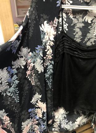 Стильное укорочённое кимоно накидка с цветами2 фото