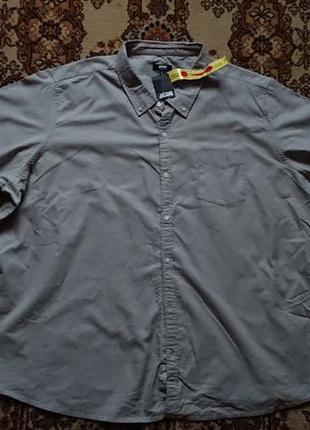 Брендова фірмова англійська котонова бавовняна рубашка сорочка jacamo,нова з бірками, великий розмір 5-7xl.