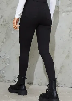 Черные базовые джинсы skinny узкие джинсы высокая посадка prettylittlething