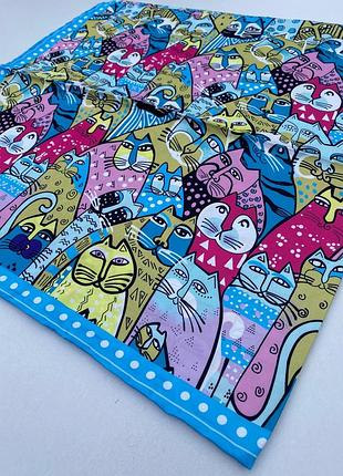 Стильна шовкова хустка/шаль/платок  🤍