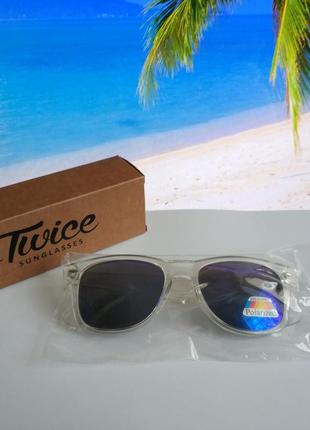 Солнцезащитные поляризационные очки wayfarer  бренда europe twice eyewear1 фото