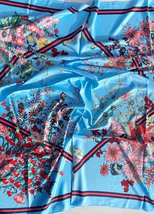 Нежный весенний шелковый платок / платье 🍀2 фото
