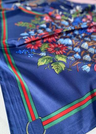Ніжна весняна шовкова хустка /платок 🍀4 фото