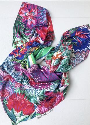 Нежный весенний шелковый платок / платье 🍀4 фото