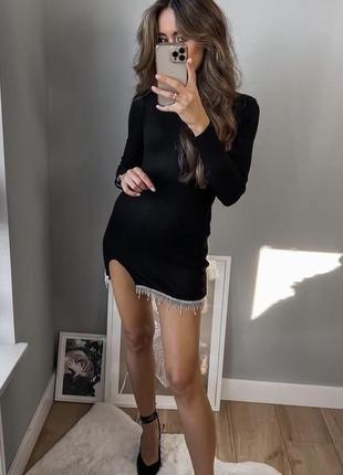 Плаття зі стразами камінням zara