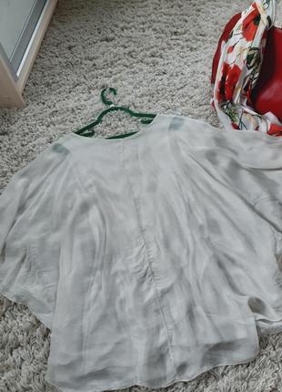 Легкая, нежная шелковая блуза оверсайз, италия,  р. 12-188 фото