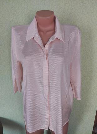 Блузка свободного кроя цвета чайной розы3 фото